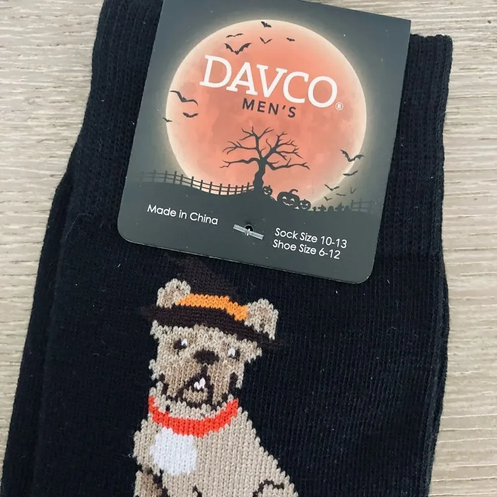 Halloween Frenchie Dog Fall Pumpkin Adult Fun Socks